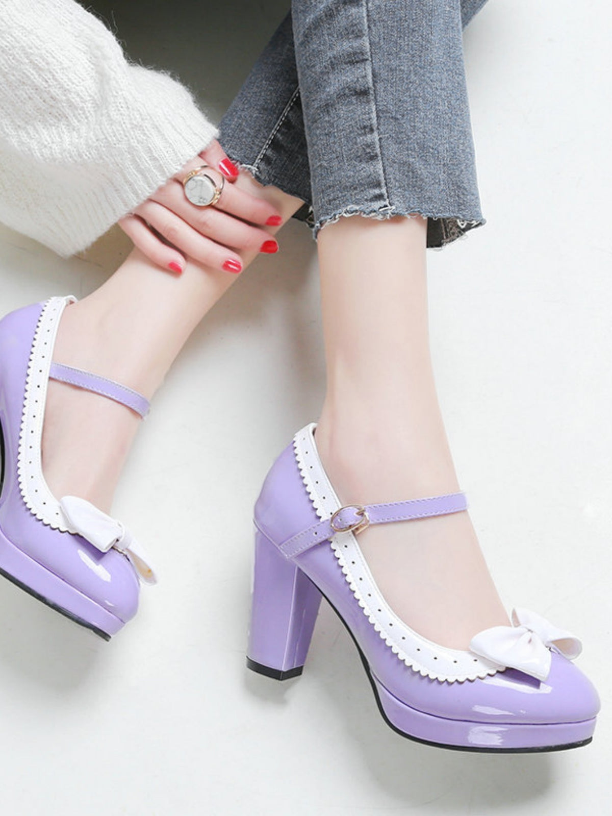 Bow-tie Platform High Heels