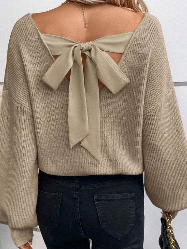 Back bow Knitting Sweaters