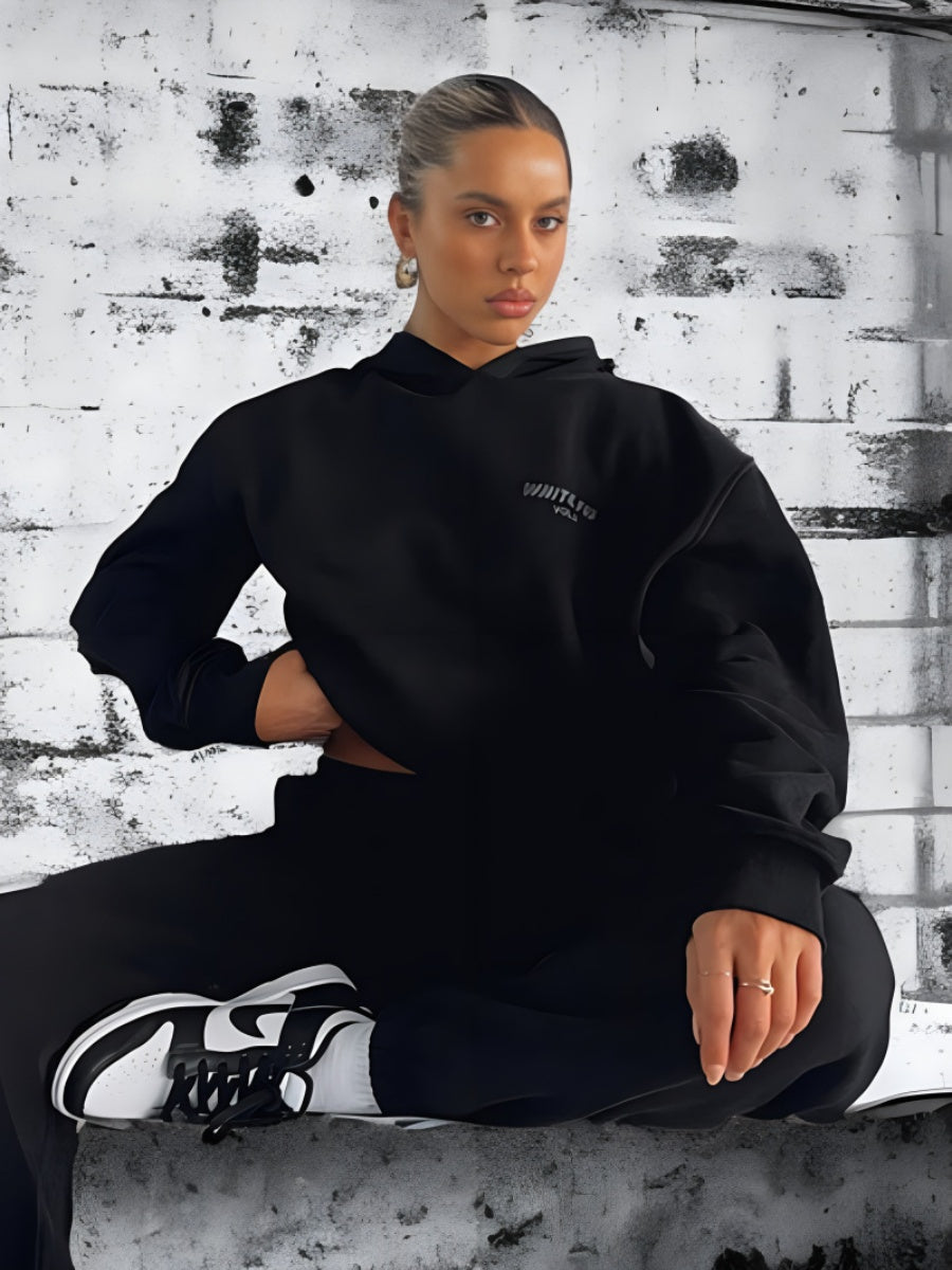 Liber Autumn Women's 3D Three-dimensional pattern Letter 2-piece Sets