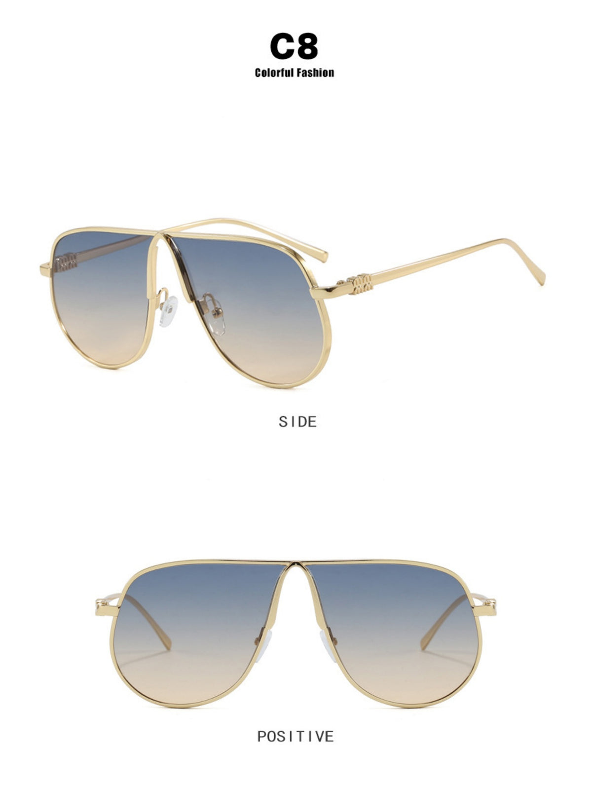 Full-rimmed Aviator Sunglasses