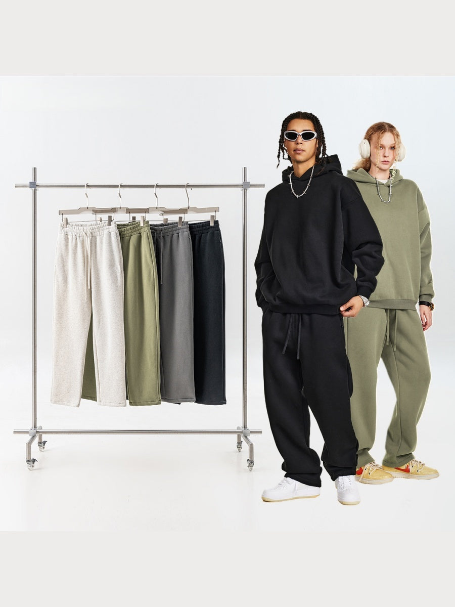 Loose Plush All-match Straight-leg Sweatpants