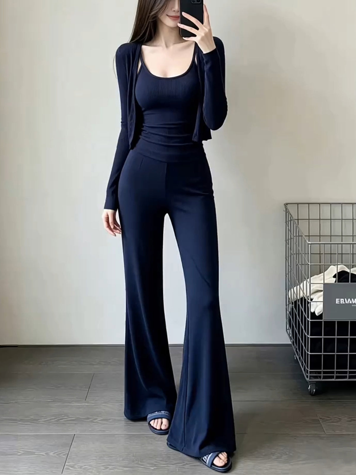 Korean Style Elegant Waist-cinching Suit