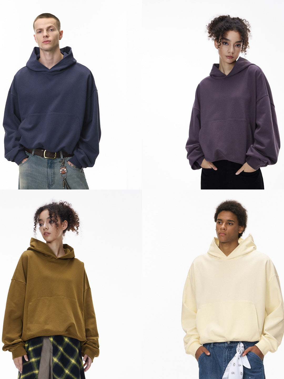 Liber Autumn Neutral wear Solid Color Sweatshirts&Hoodies
