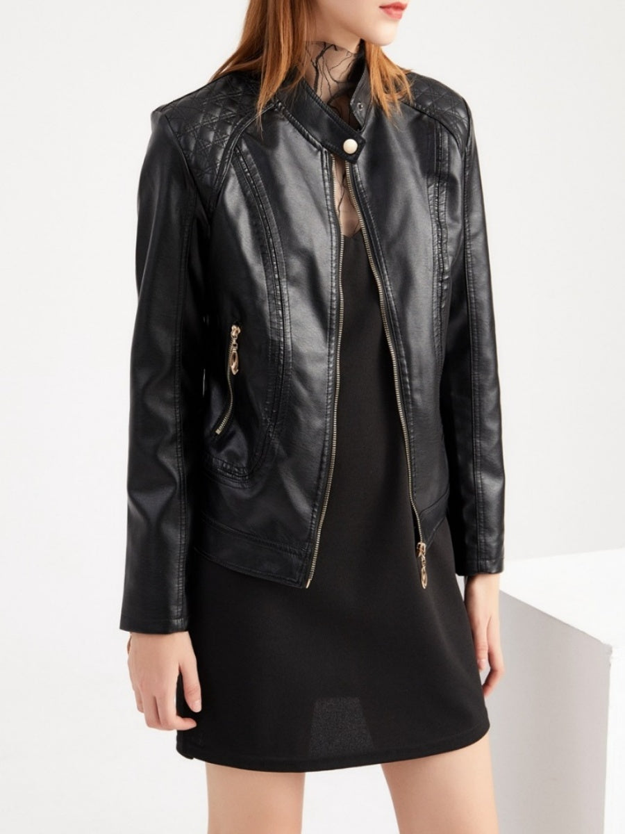 Street Cool Loose Studs Leather Jacket