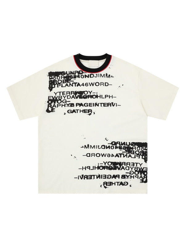 Vintage Letter Printed Loose-fit Ins T-shirts