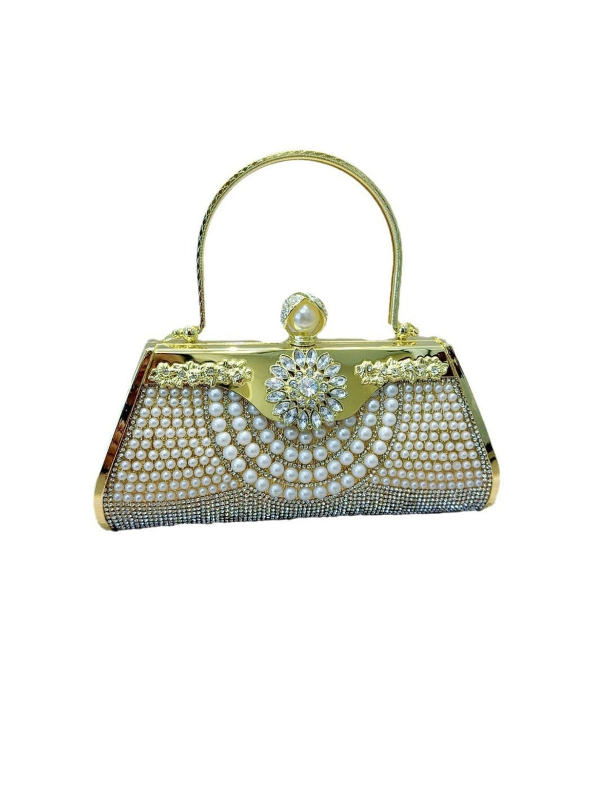 Liber Four Seasons ACC Beaded Diamond Small Square Bag