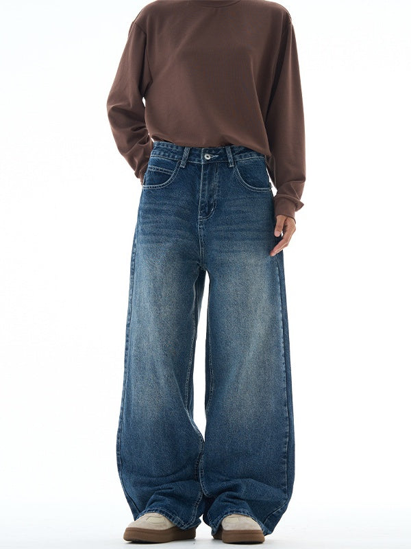 Star Letters Embroidery Design Casual Wide-leg Pants