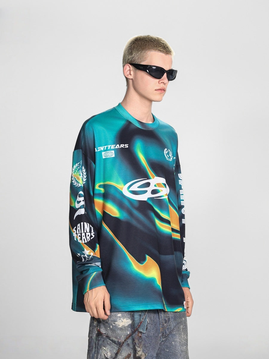 Liber Autumn Neutral wear Printed Letter T-shirts