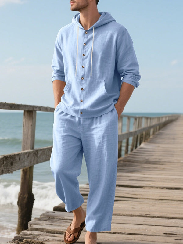 Leisure Flax Beach Hooded Set 2-piece Sets