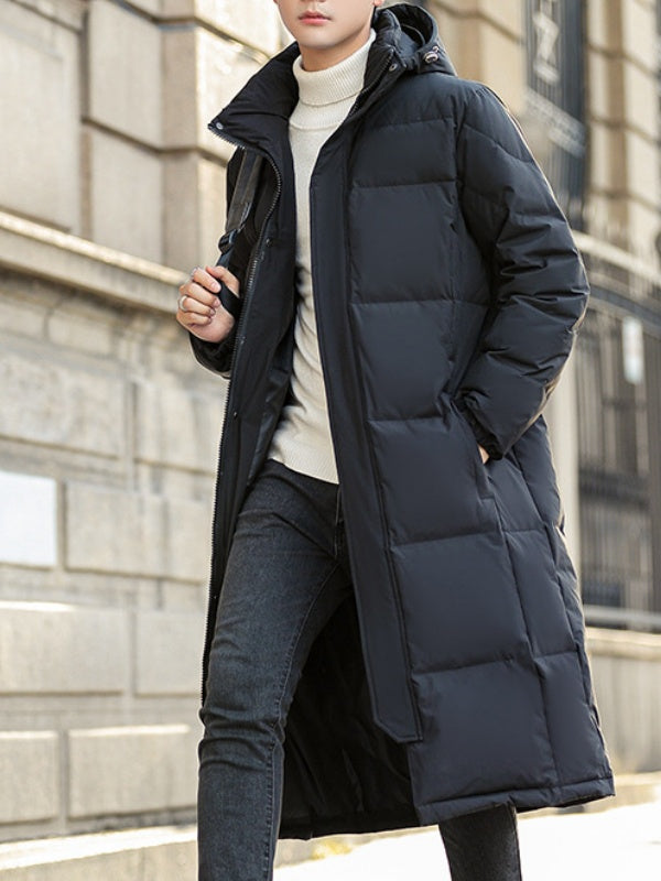 Long Hooded Thick Down Coat