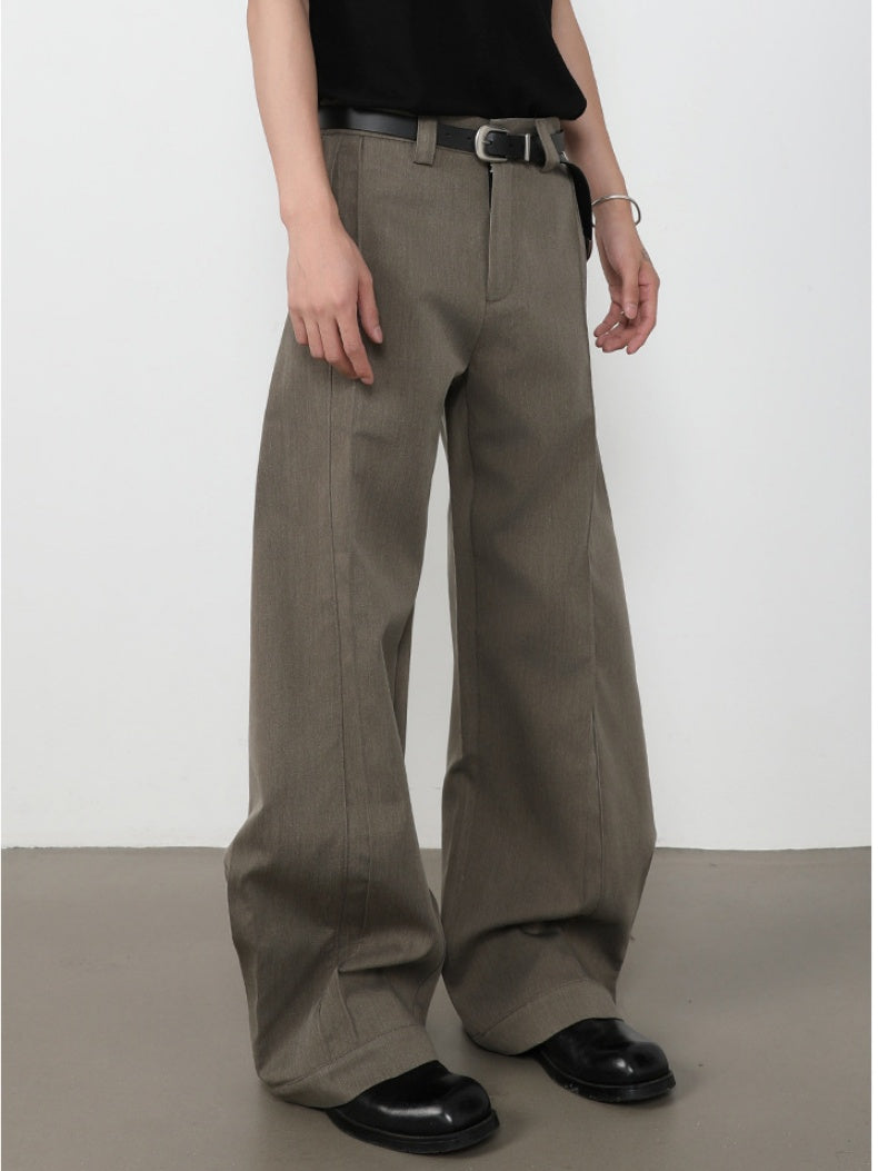 Retro Machete Stereo Gathering Cleanfit Dress Pants Pants