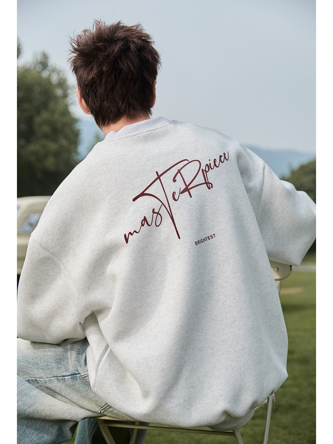 Liber Autumn Men's Printed Letter Sweatshirts&Hoodies