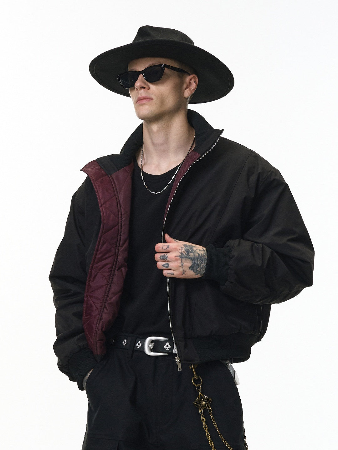 Cleanfit Deconstructed Tailoring Stand Collar Flight Jacket