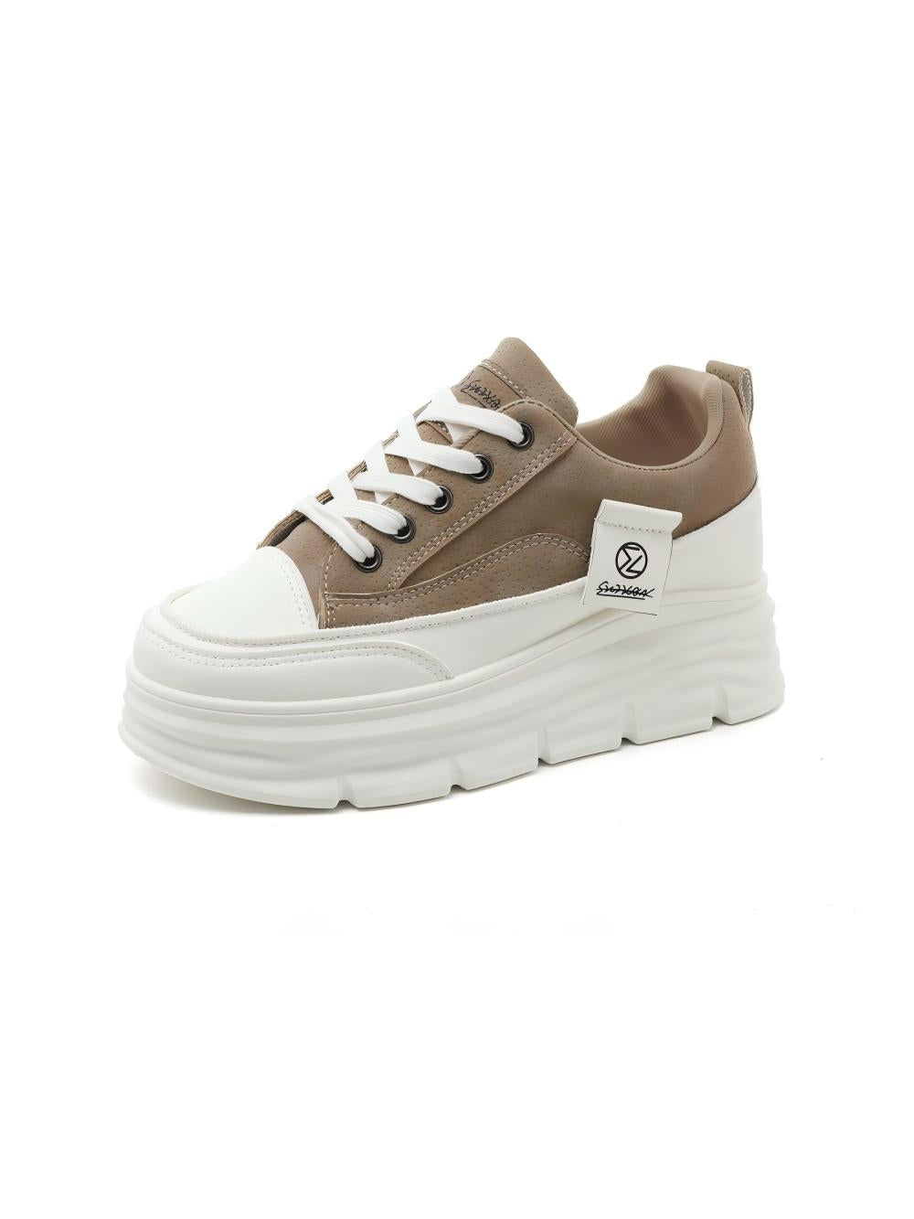 Colorblock Thick-Sole Women's Casual Sneakers