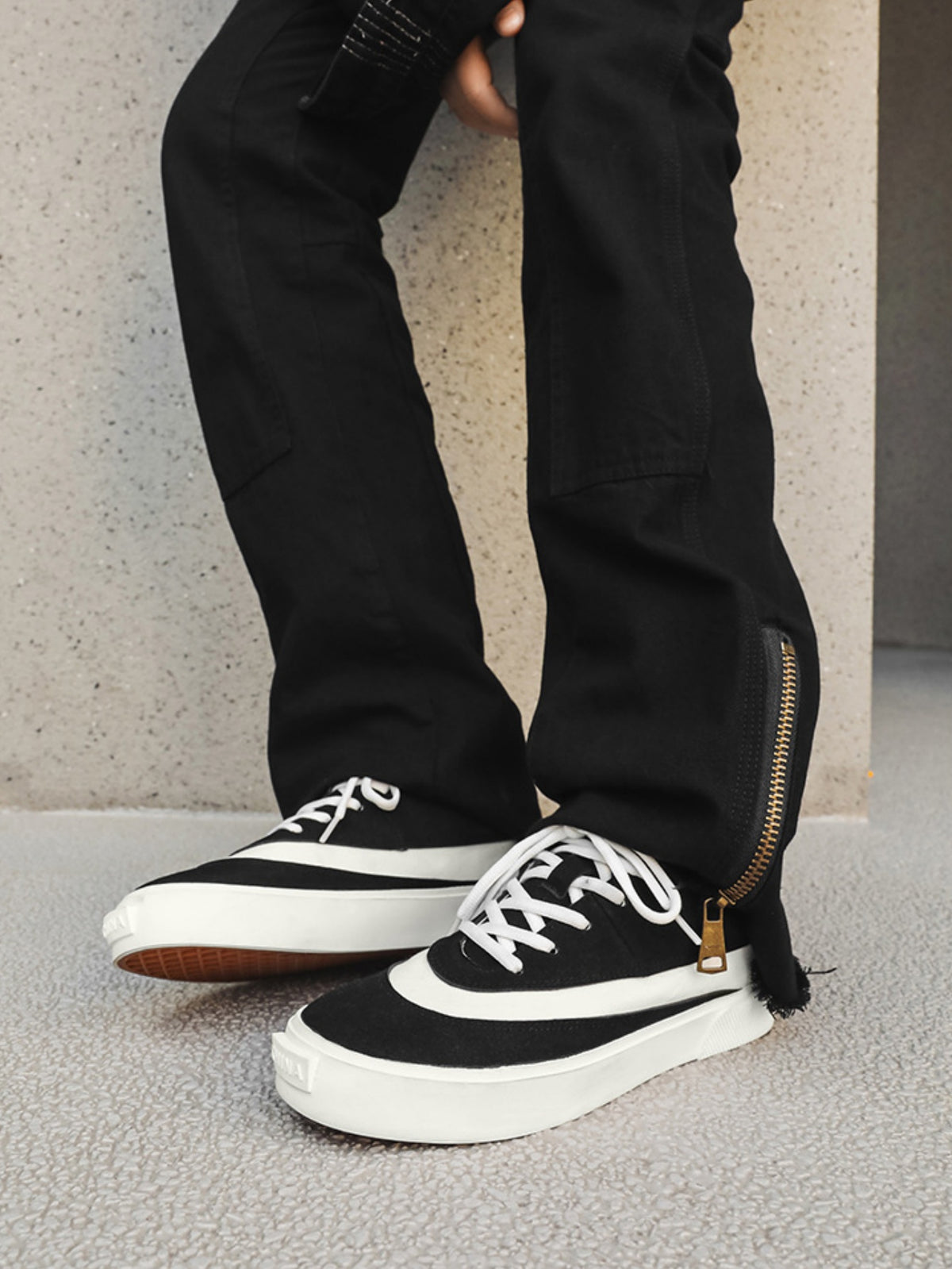 Suede Color-blocked Sneakers