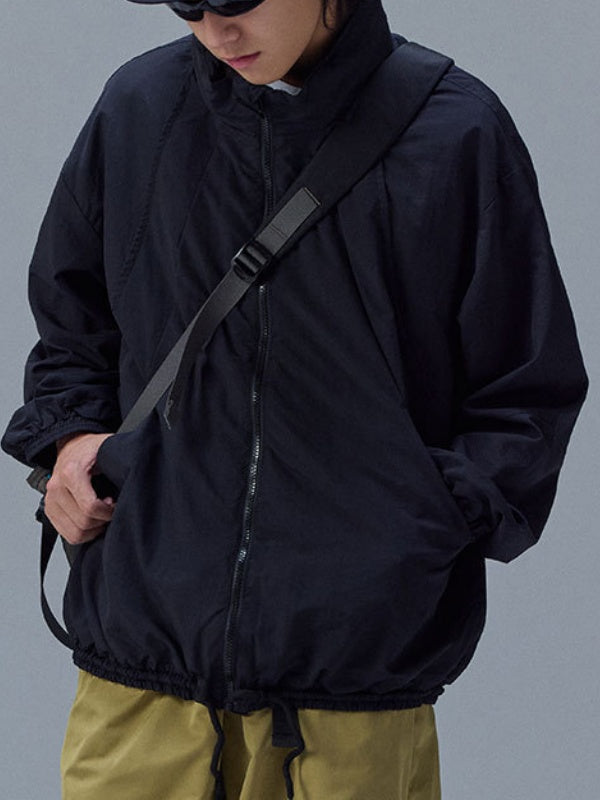 Water-repellent Oversize Folding Hooded Windbreakers