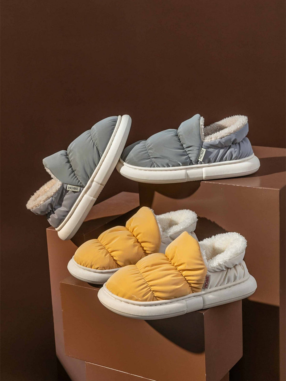 Colorblock Pleated Flats