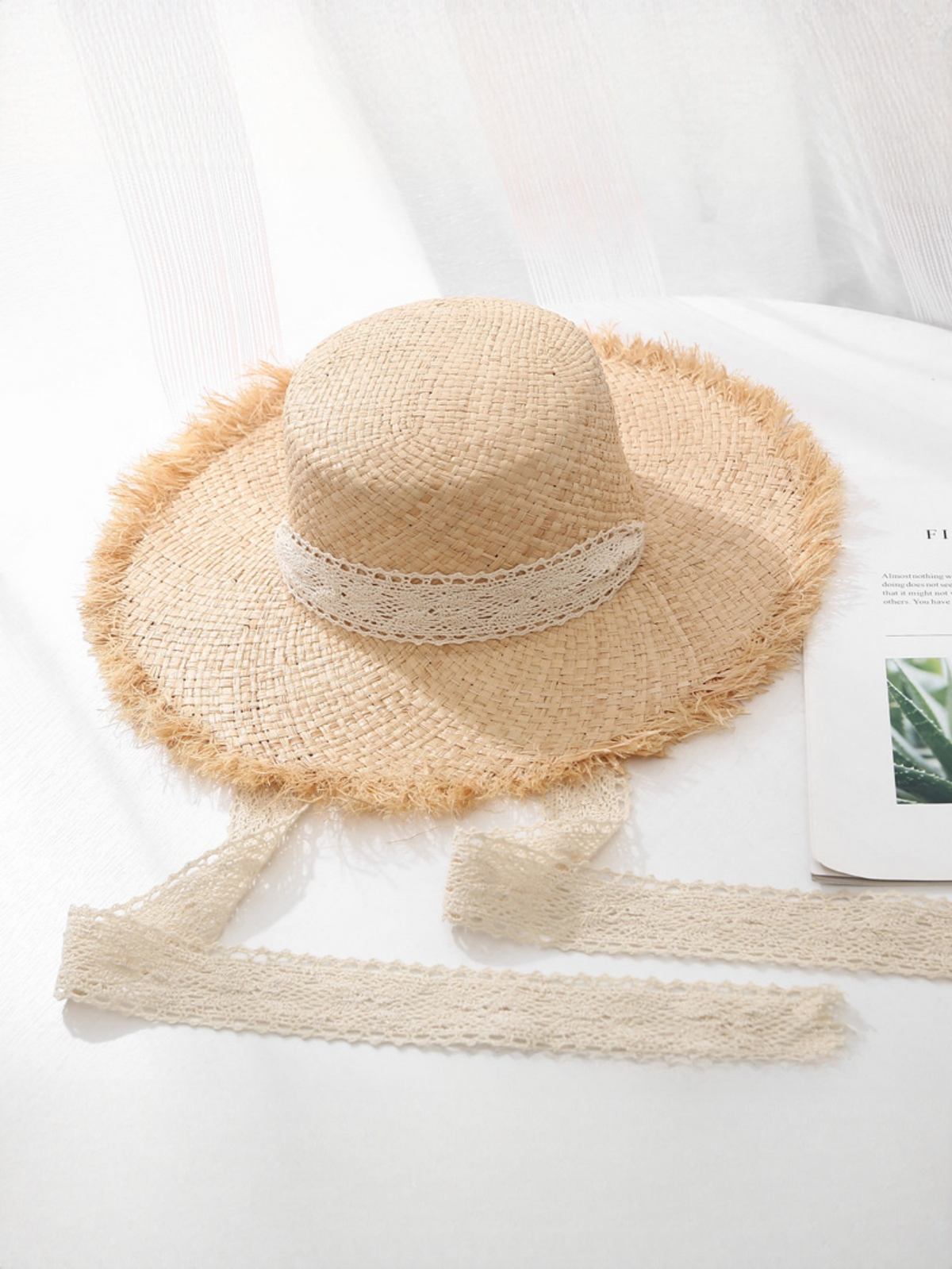 Raffia Straw Wide-brimmed Beach Vacation Hat