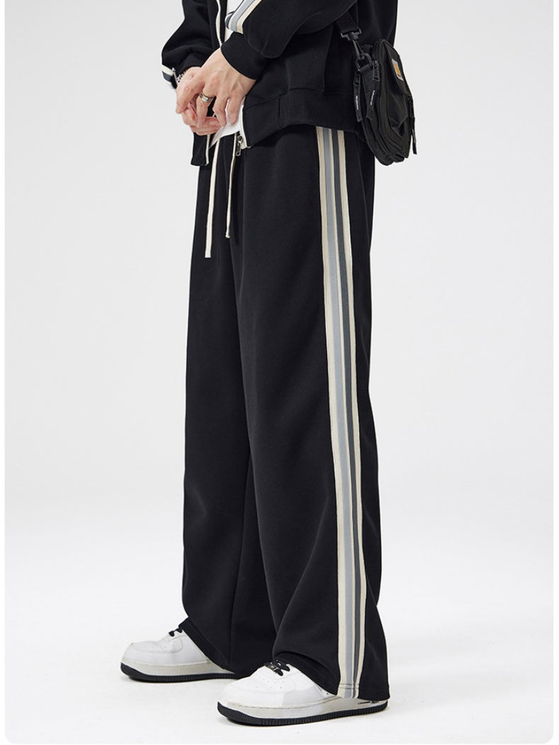 Stripes Wide-leg Leisure Pants