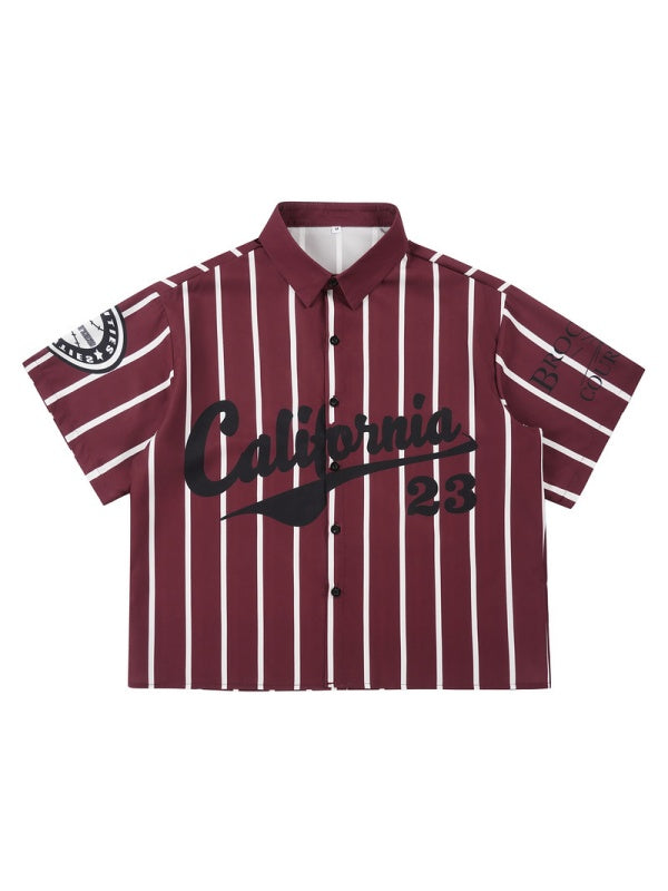 Stripes Printed Cropped Shirts