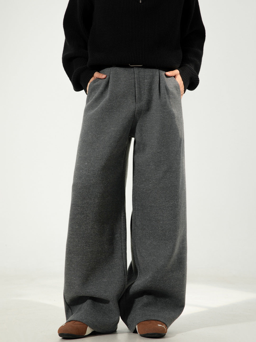 Liber Autumn Men's None Solid Color Pants
