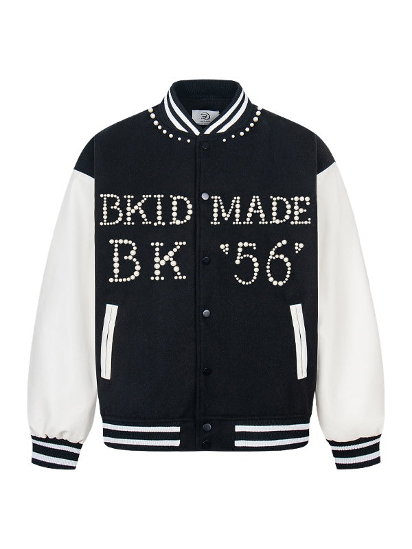 Splicing Contrasting Colors Loose College Style Baseball Uniform