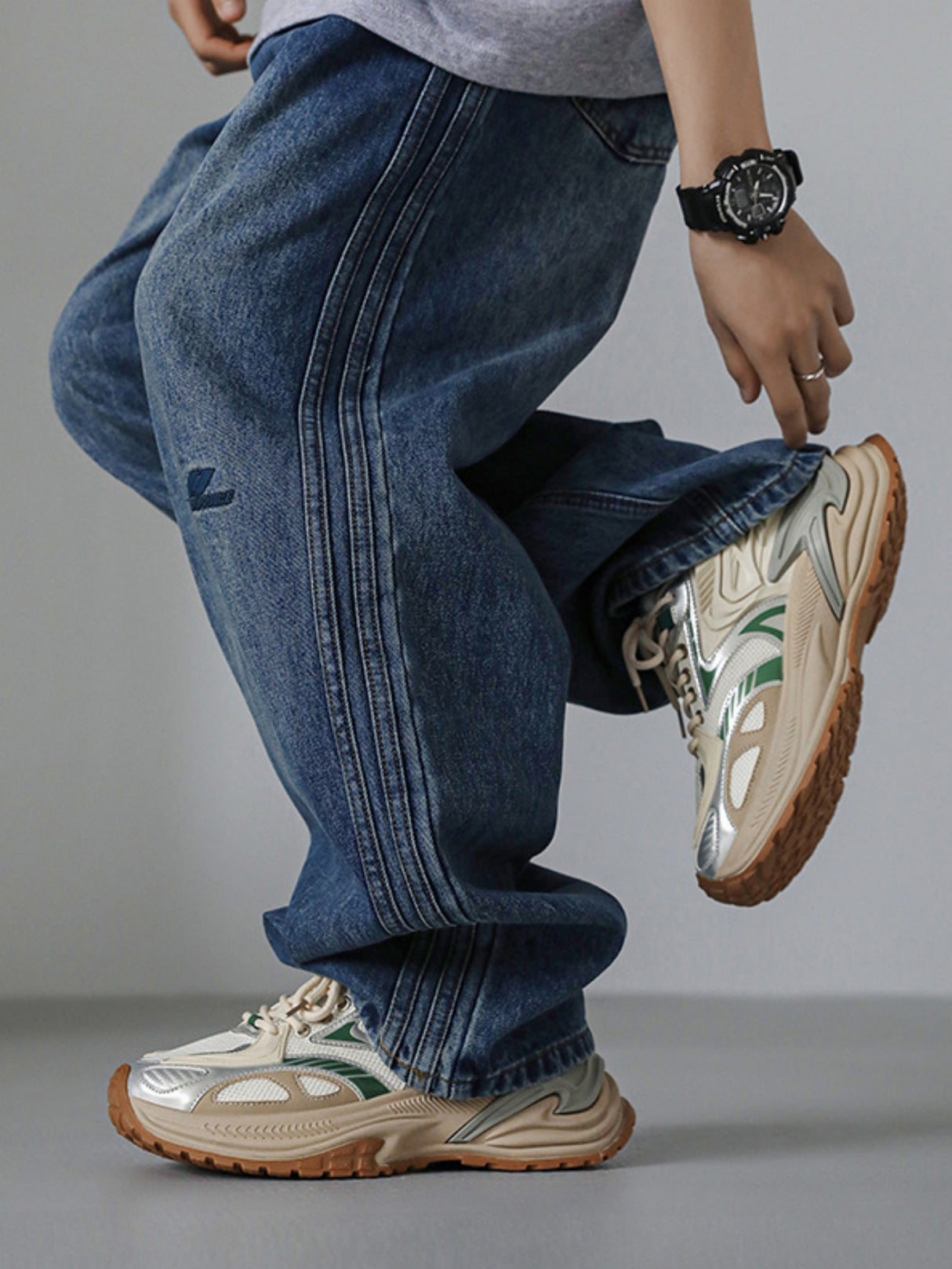 Color-blocked Platform Sneakers