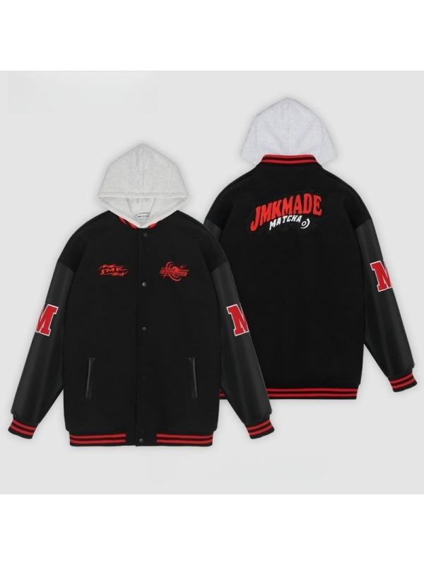 Liber Autumn Neutral wear Pocket decoration Letter Jackets