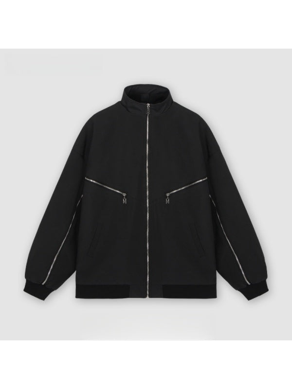 Liber Autumn Neutral wear Zipper decoration Letter Jackets