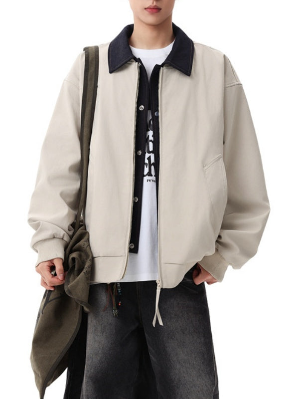 Layered-look Loose-fit Cleanfit Jackets