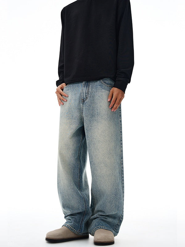 Liber Autumn Men's Pocket decoration Jeans