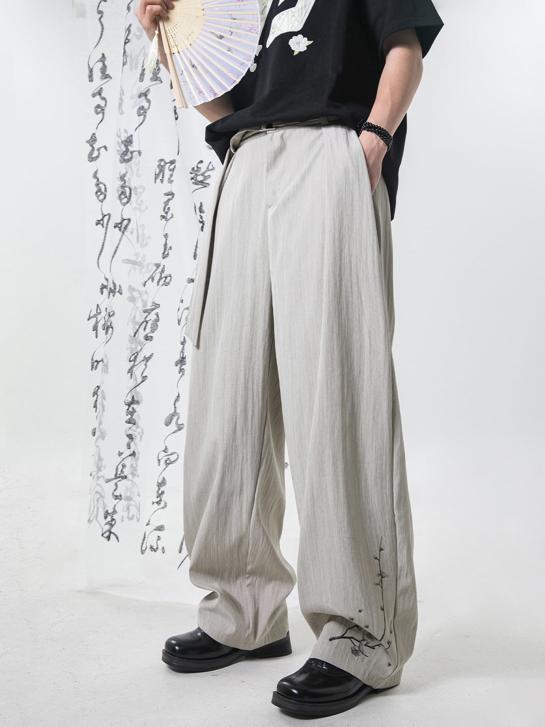 Retro Old Money Style Loose-fit Pants