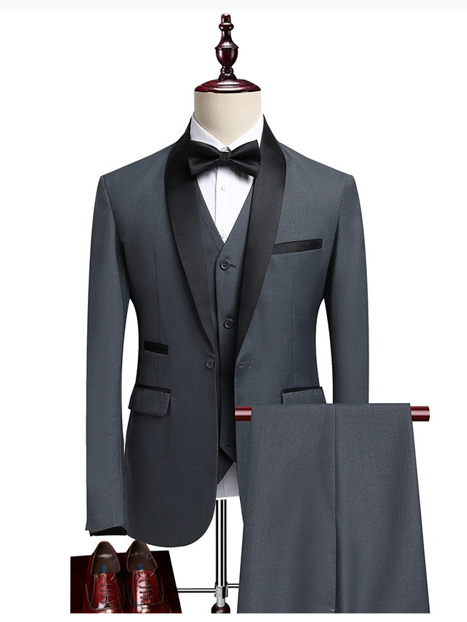 Business Leisure Suit Slim-fit Set 3-piece Sets