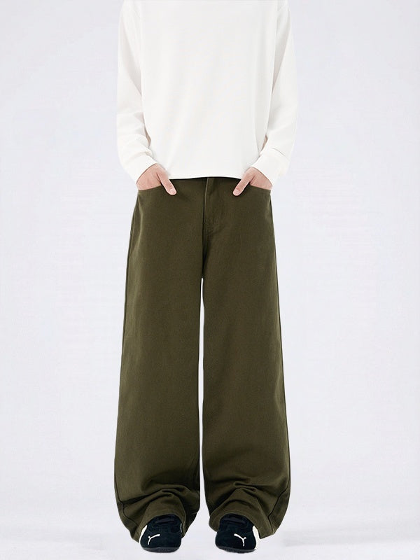 Vintage Simple Straight-fit Pants