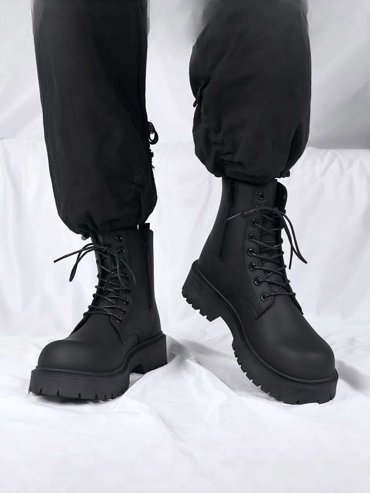 Britische Motorrad-Arbeitskleidung Martin-Stiefel
