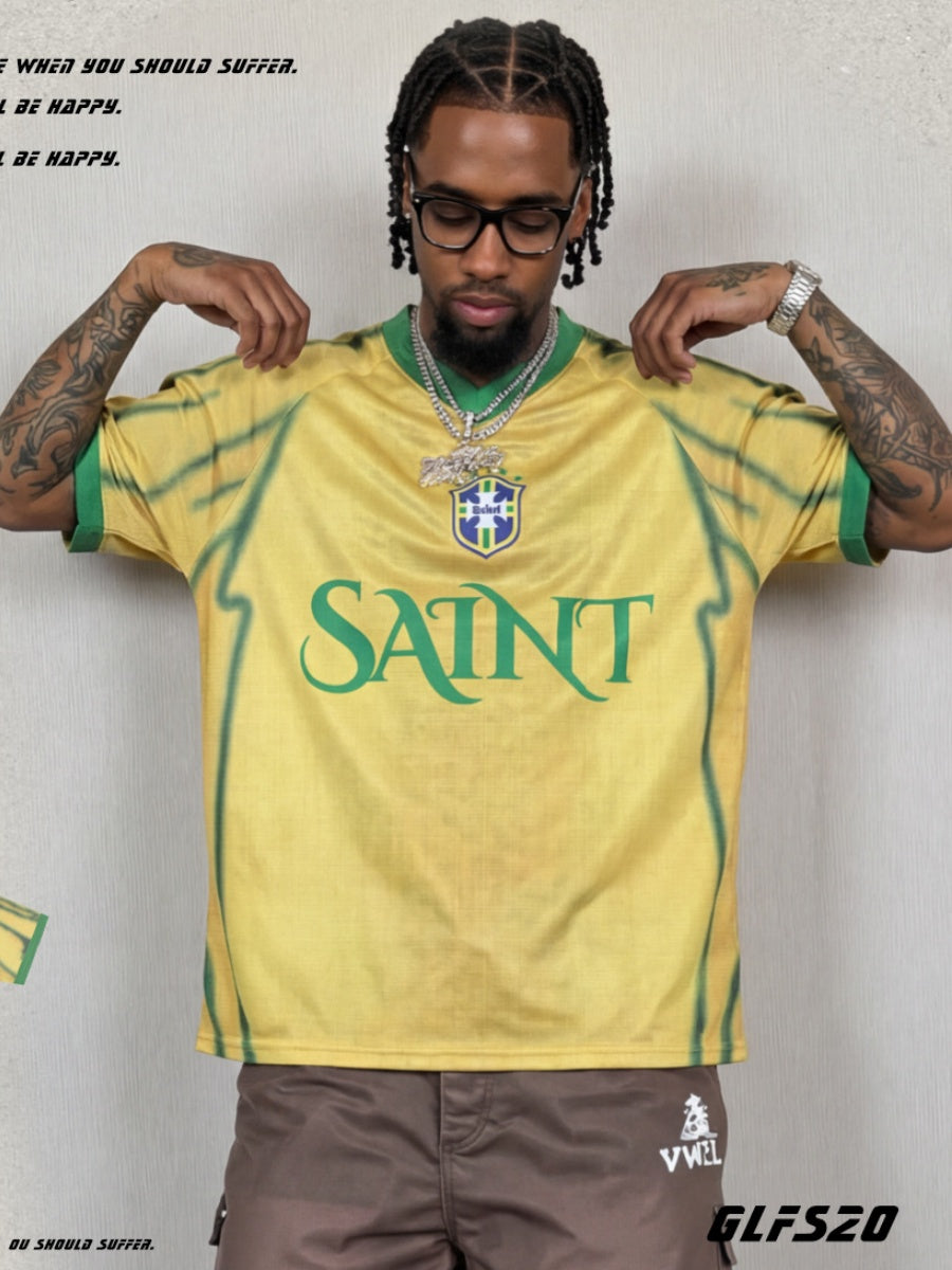 Brazil Sporty Style No. 9 Jersey Printed T-shirts