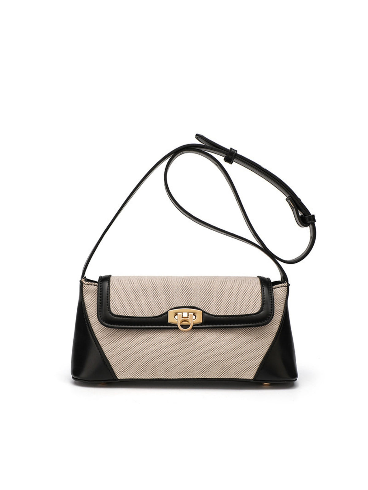 Color-blocked Casual Commuter Versatile Retro Shoulder Bag