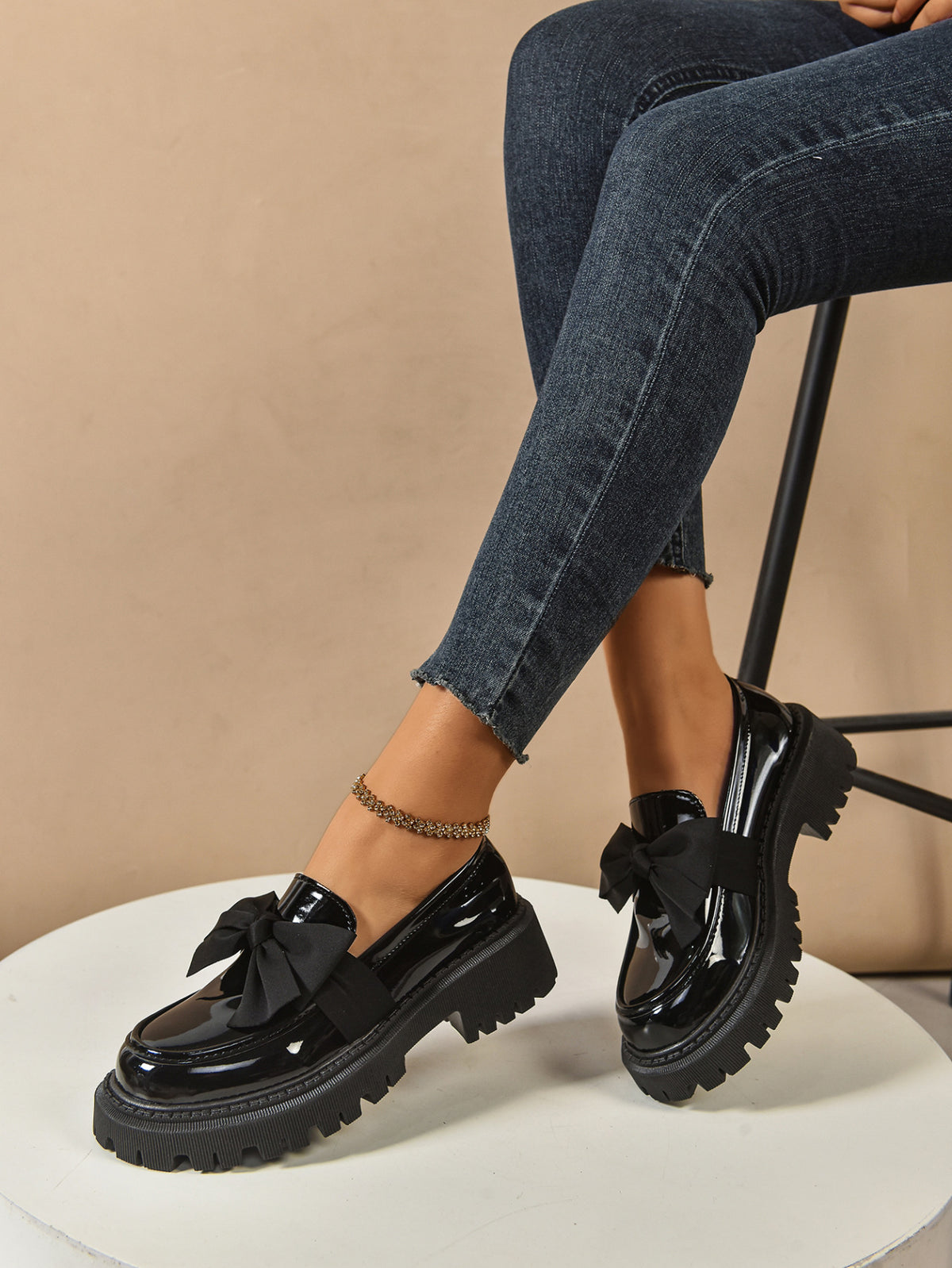 Bow-tie British Style Loafers