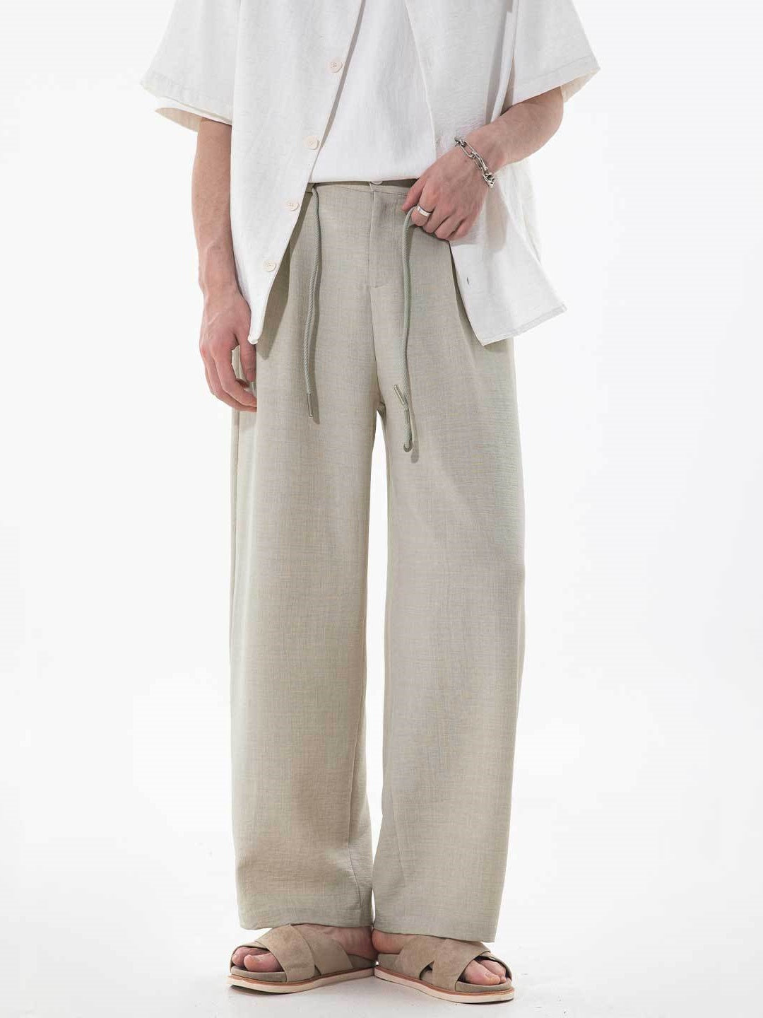 Imitation Linen Nine Points Breathable Pants