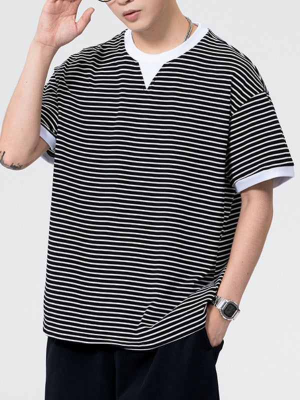 Layered-look Stripes T-shirts