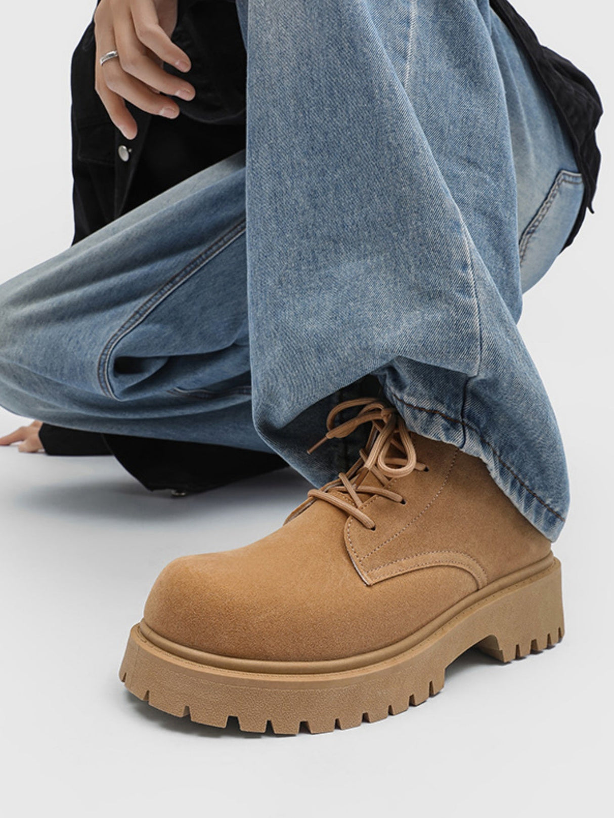 Retro Suede Oversized Martin Boots