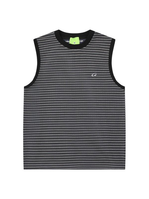 Retro Pinstripes Loose-fit Tank Tops