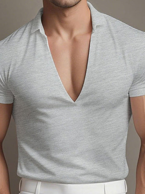 Leisure V-neck Comfort Breathable T-shirts