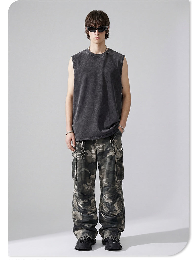 Retro Distressed Sports Tank Tops