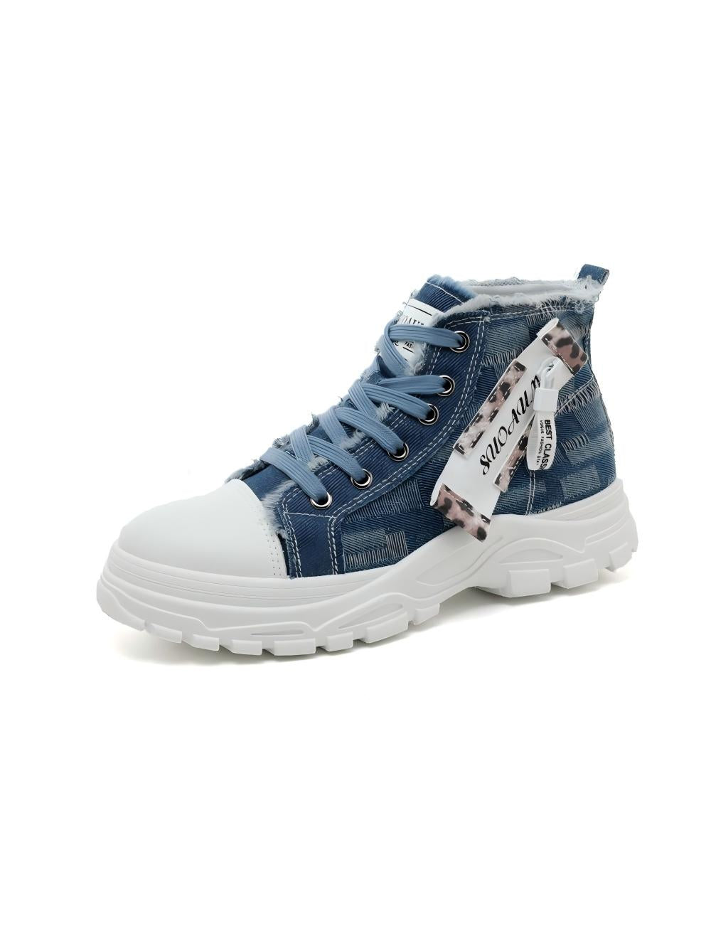 Denim High-top Casual Sneakers