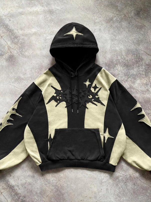 Neutral Color Block Hoodies