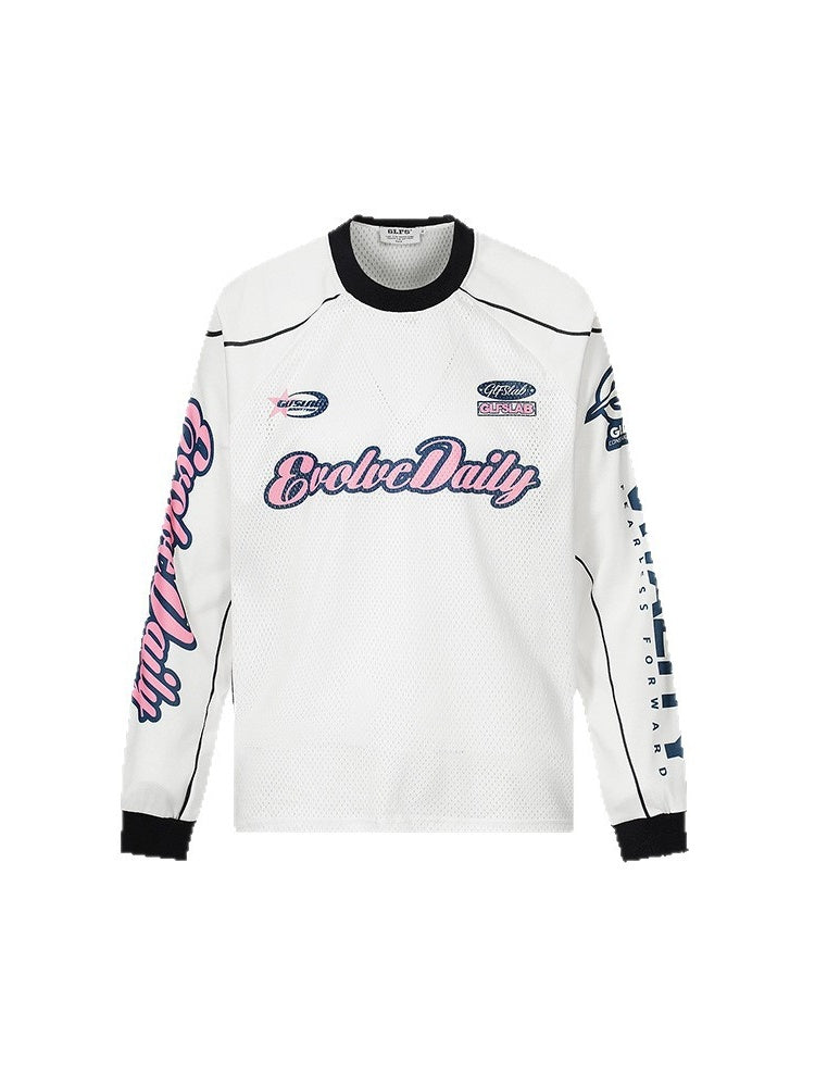 Liber Autumn Neutral wear Printed Letter T-shirts