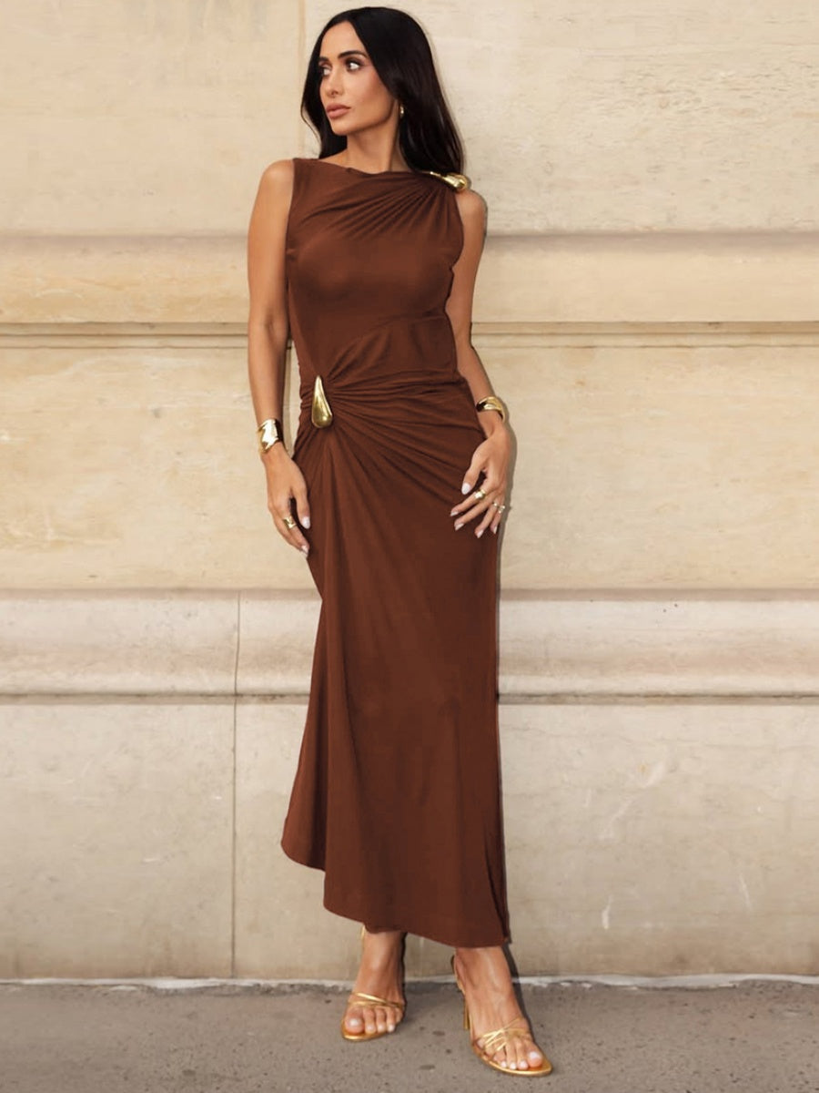 Liber Autumn Women's Pleated Maxi Dresses