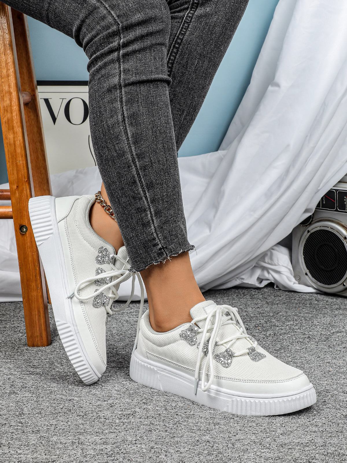 Glitter Unisex Casual Sneakers