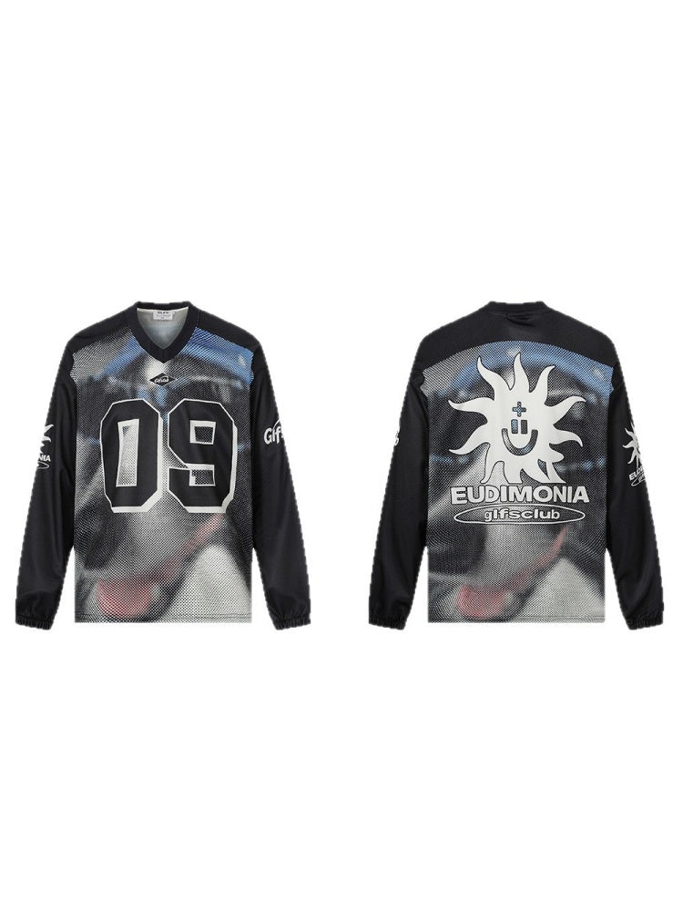 Liber Autumn Neutral wear Printed Letter T-shirts